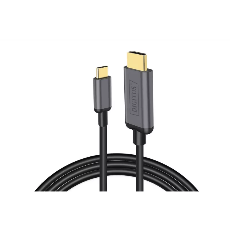 DIGITUS cable adaptador de USB-C a HDMI, 4K/30 Hz, 1,8 m, negro
