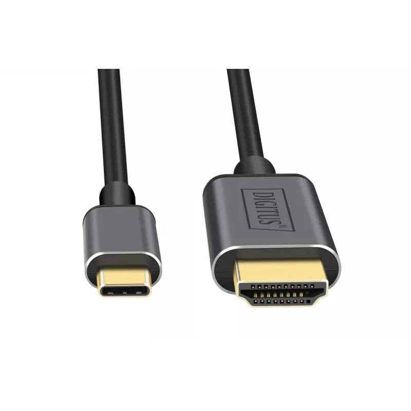 DIGITUS cable adaptador de USB-C a HDMI, 4K/30 Hz, 1,8 m, negro