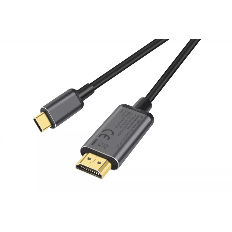 DIGITUS cable adaptador de USB-C a HDMI, 4K/30 Hz, 1,8 m, negro