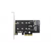 Tarjeta de expansión PCI-Express para SSD M.2 NGFF/NVMe DIGITUS compatible con B-, M- y B+M-Key, tamaños 80, 60, 42 y 30 mm