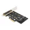 Tarjeta de expansión PCI-Express para SSD M.2 NGFF/NVMe DIGITUS compatible con B-, M- y B+M-Key, tamaños 80, 60, 42 y 30 mm