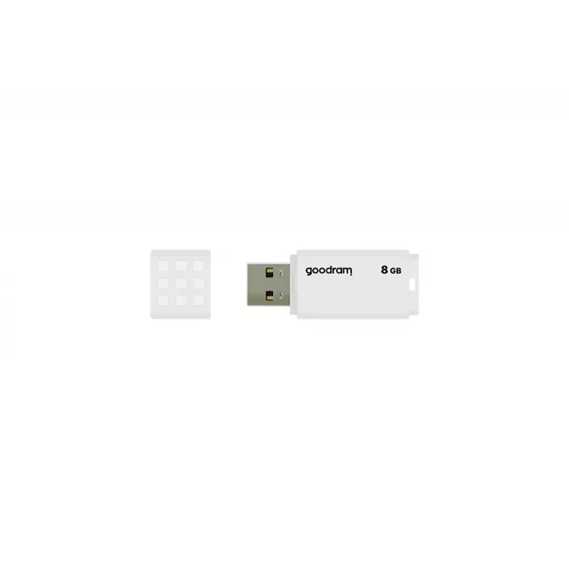 Memoria USB GOODRAM UME2 8 GB USB 2.0 Type-A, blanca, 20 MB/s lectura, 5 MB/s escritura