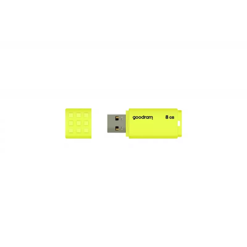 Memoria USB GOODRAM UME2 8 GB USB 2.0 Type-A, amarilla, diseño con tapa
