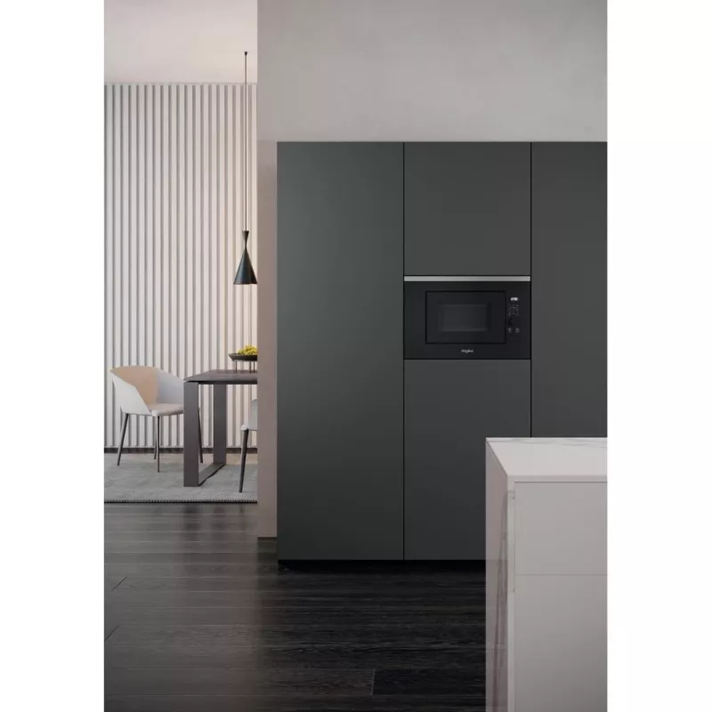 Microondas con grill integrable WHIRLPOOL WMF201G, 800 W, 20 L, acero inoxidable/negro