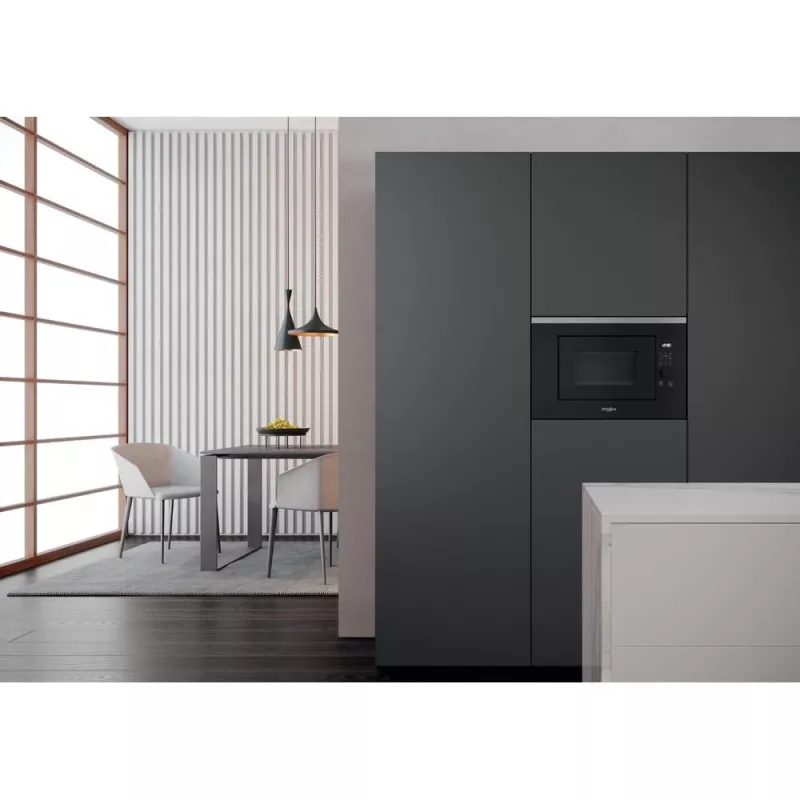 Microondas con grill integrable WHIRLPOOL WMF201G, 800 W, 20 L, acero inoxidable/negro