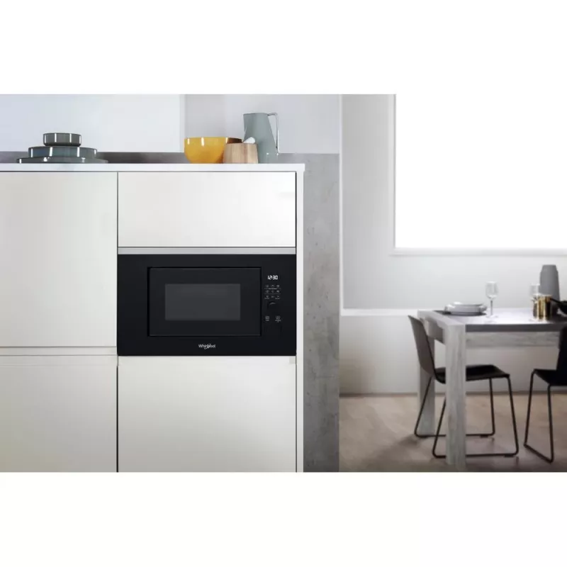 Microondas con grill integrable WHIRLPOOL WMF201G, 800 W, 20 L, acero inoxidable/negro