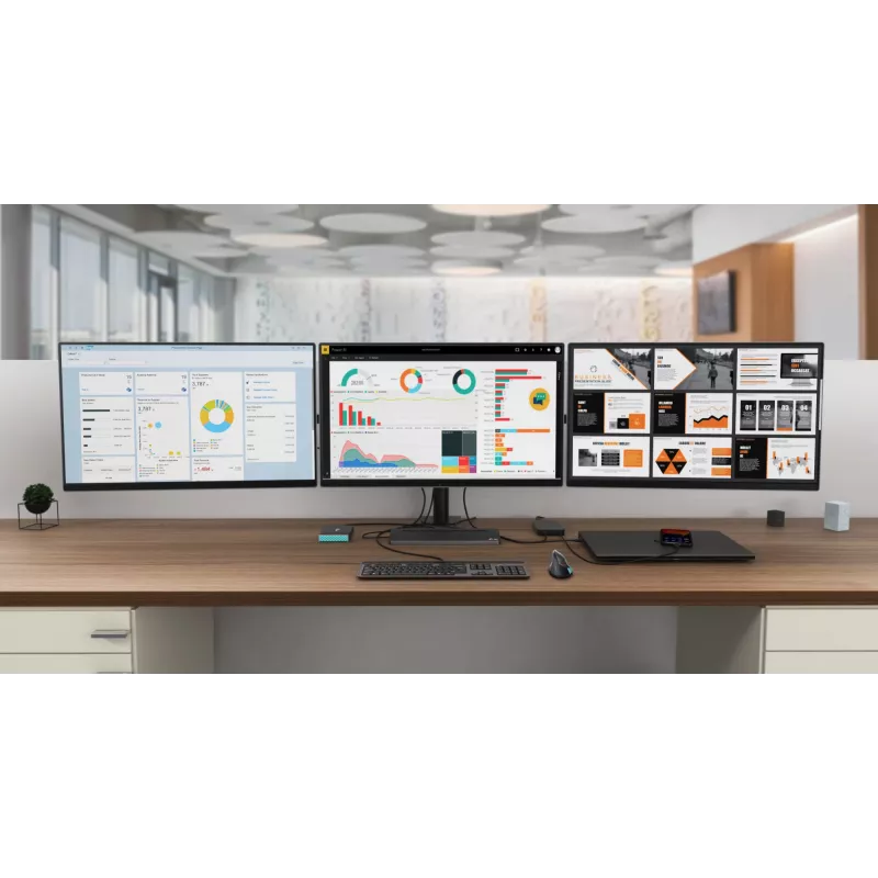 Estación de acoplamiento ergonómica de metal USB-C 4K 3x Display i-tec + Power Delivery 85 W