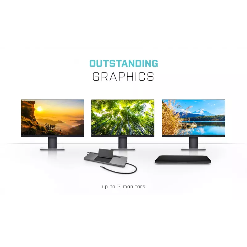 Estación de acoplamiento ergonómica de metal USB-C 4K 3x Display i-tec + Power Delivery 85 W