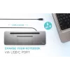 Estación de acoplamiento ergonómica de metal USB-C 4K 3x Display i-tec + Power Delivery 85 W