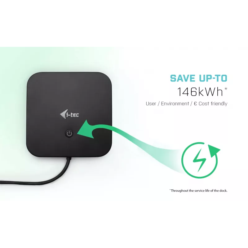 Estación de acoplamiento USB-C doble pantalla i-tec con Power Delivery 100 W