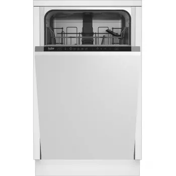 Lavavajillas integrable BEKO DIS35026 — estrecho 45 cm, 10 cubiertos, 48 dB, 5 programas, clase energética E