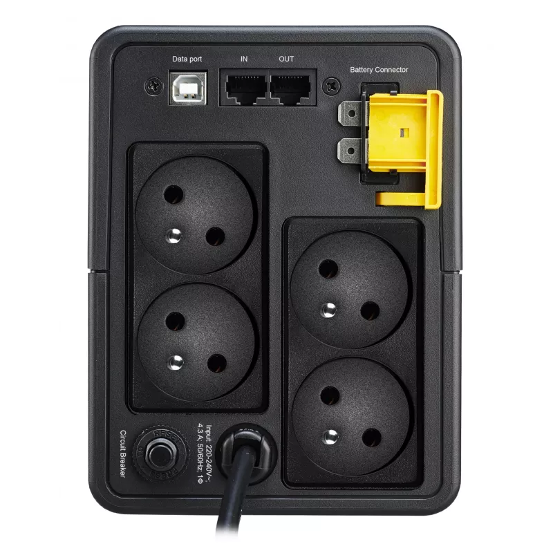 APC Back-UPS, 950VA, torre, 230V, 4 tomas CEE 7/5 Schuko francesas, AVR