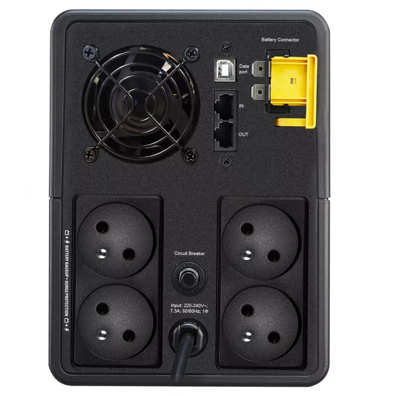 APC Back-UPS, 1600VA, torre, 230V, 4 tomas CEE 7/5 Schuko francesas, AVR