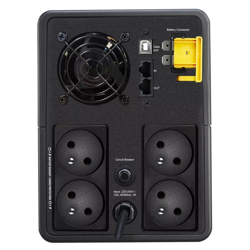 APC Back-UPS, 2200VA, torre, 230V, 4 tomas CEE 7/5 Schuko francesas, AVR