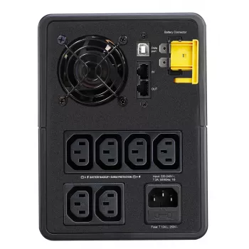 APC Back-UPS, 1600VA, torre, 230V, 6 salidas IEC C13, AVR, Line-Interactive, 1,6 kVA, 900 W, senoidal, 140 V, 300 V