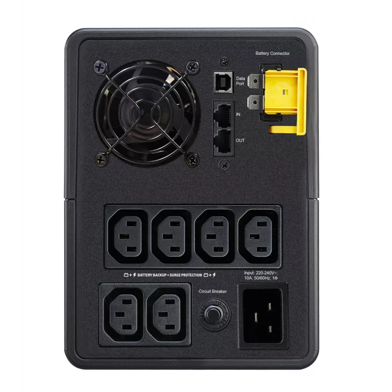 APC Back-UPS, 2200VA, torre, 230V, 6 tomas IEC C13, AVR, Line-Interactive, 2,2 kVA, 1200 W, senoidal, 140 V, 300 V
