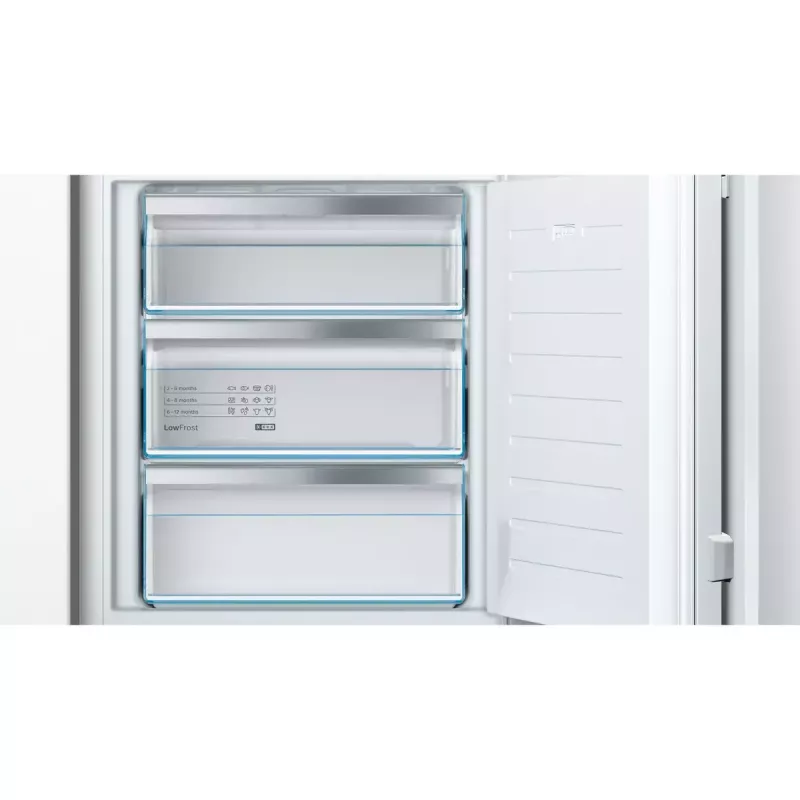 Congelador integrable Bosch Serie 6 GIV11AFE0 — 72 l, control táctil, pantalla LED, puerta reversible, 36 dB