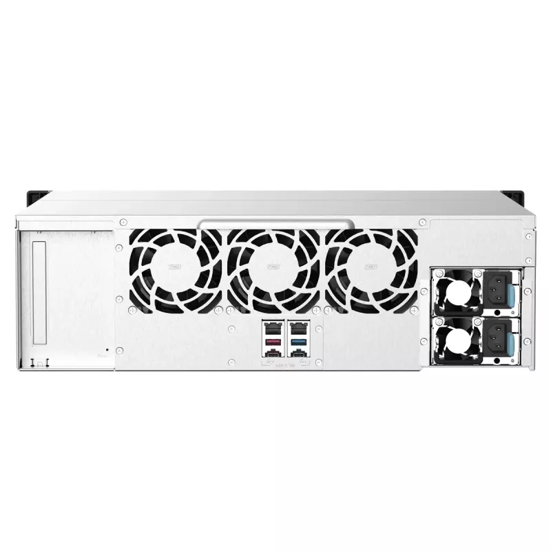 QNAP TS-1673AU-RP-16G Servidor NAS/Storage Rack (3U) Ryzen Embedded V1500B 16 GB DDR4 0 TB QNAP QTS Negro, Gris