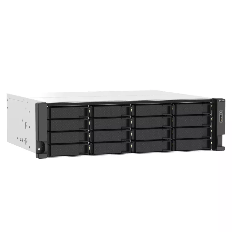 QNAP TS-1673AU-RP-16G Servidor NAS/Storage Rack (3U) Ryzen Embedded V1500B 16 GB DDR4 0 TB QNAP QTS Negro, Gris