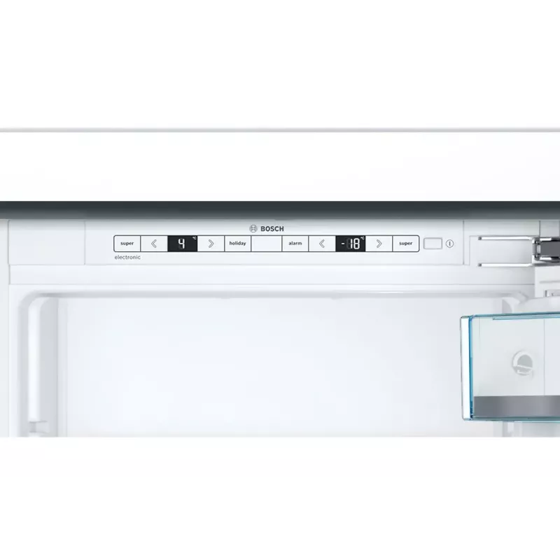 Combinación frigorífico-congelador integrable Bosch Serie 6 KIS87AFE0, 272 L total, 209 L frigorífico, 63 L congelador abajo, blanco, puerta reversible