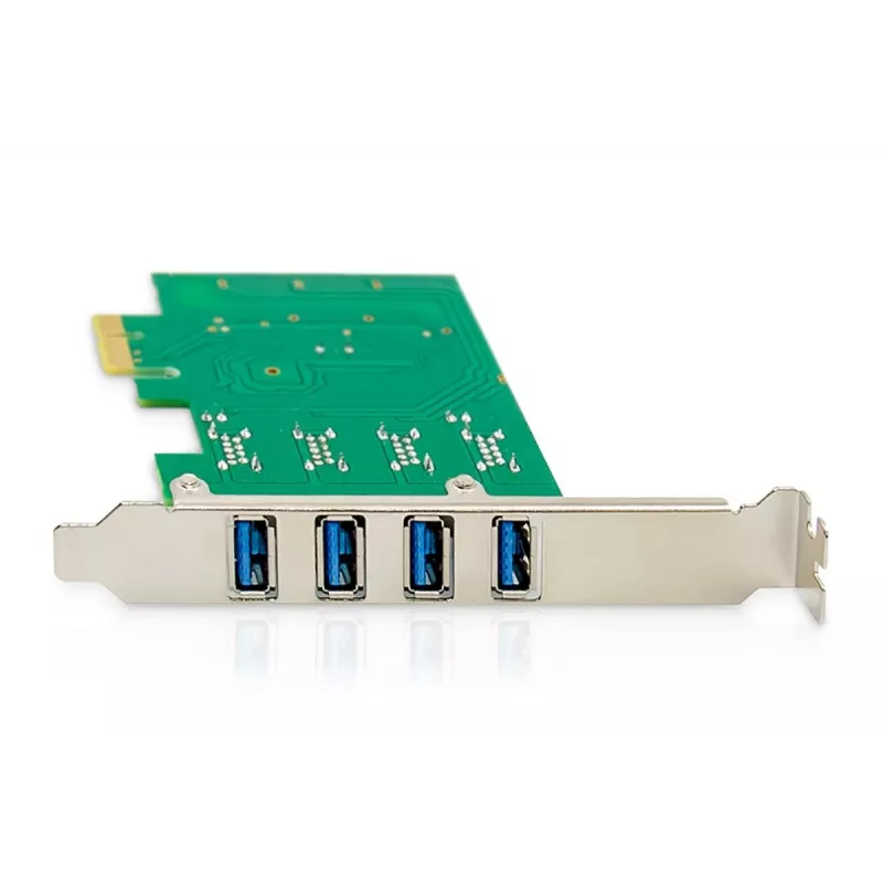 DIGITUS Tarjeta de expansión USB PCIe USB 3.0, 4 puertos A/H, chipset: VL805, autoalimentada
