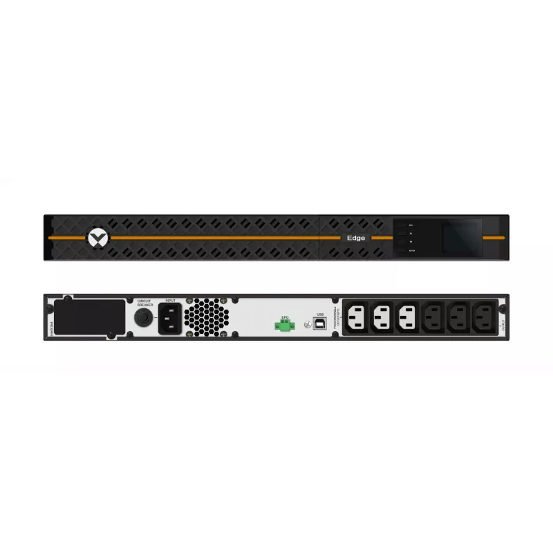 Vertiv Liebert EDGE-1000IRM1U SAI line-interactive 1000 VA 900 W 230 V, montaje en rack 1U, 6x IEC C13, negro