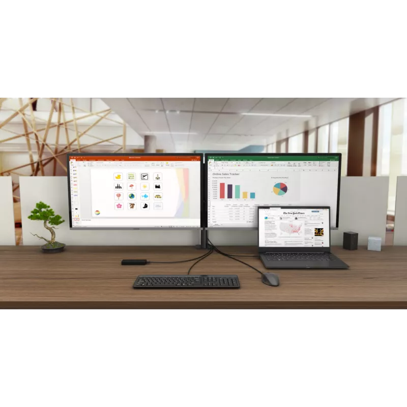 i-tec USB-C Dual Display Docking Station con Power Delivery 100 W + Cargador universal 100 W