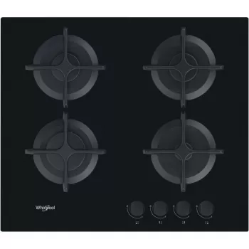 Placa de gas integrable Whirlpool AKT 616/NB negra 60 cm 4 zonas de cocción