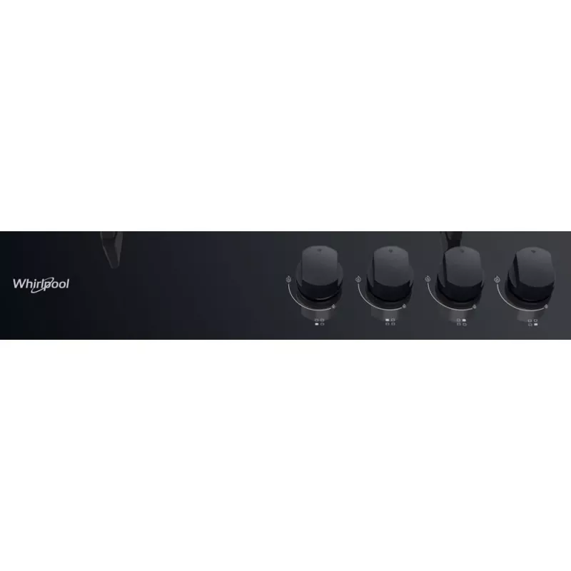 Placa de gas integrable Whirlpool AKT 616/NB negra 60 cm 4 zonas de cocción