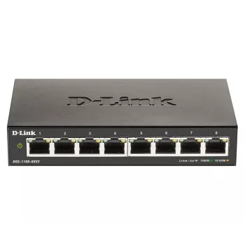 D-Link DGS-1100-08V2 Managed L2 Gigabit Ethernet (10/100/1000) negro