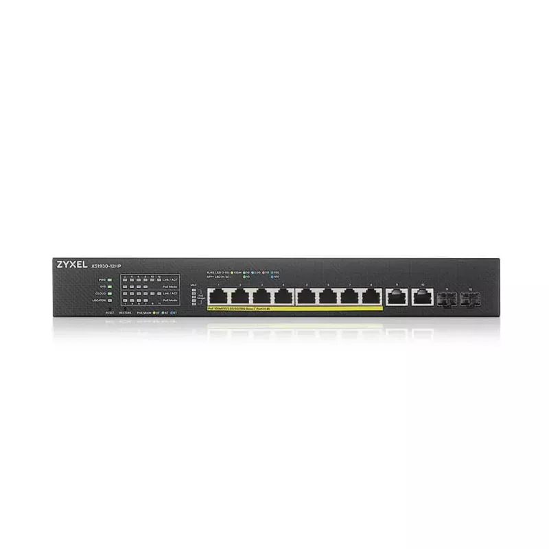 Zyxel XS1930-12HP-ZZ0101F Switch de red gestionado L3 10G Ethernet (100/1000/10000) Power over Ethernet (PoE) negro