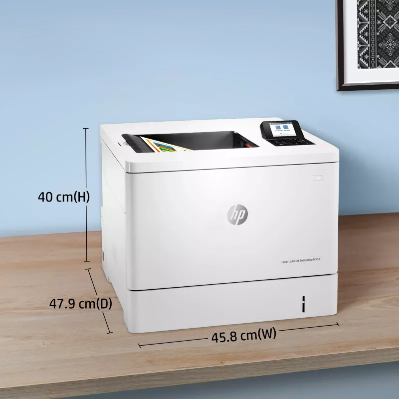 HP Color LaserJet Enterprise M554dn Impresora, láser, color, 1200 x 1200 DPI, A4, 33 ppm, impresión a doble cara
