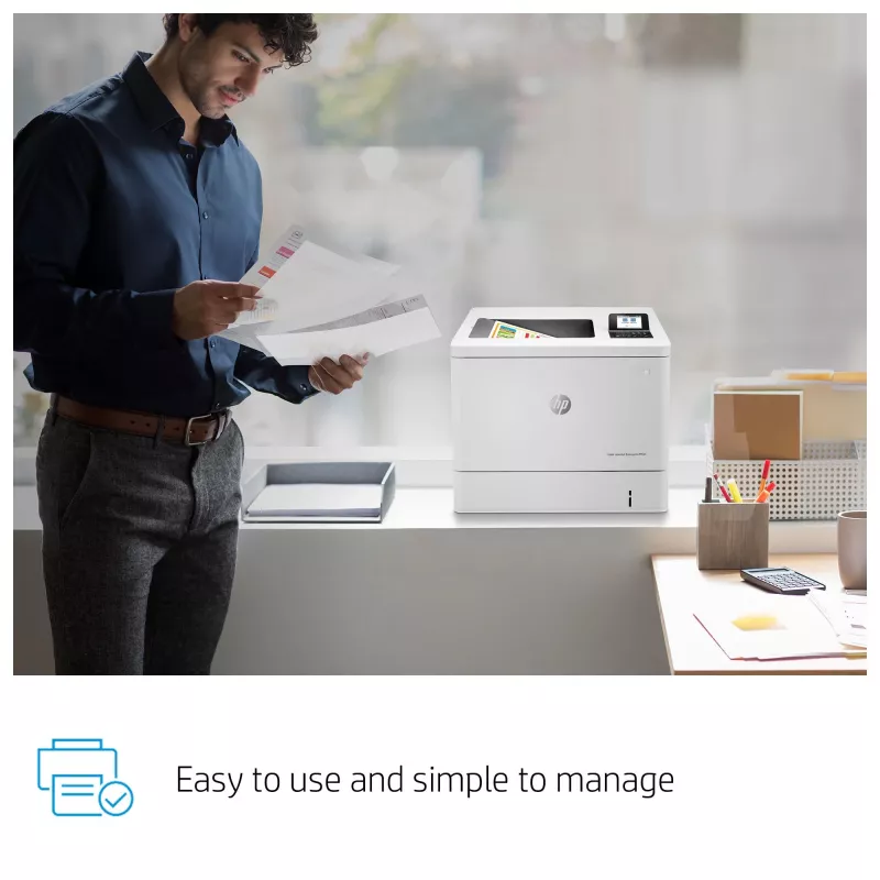 HP Color LaserJet Enterprise M554dn Impresora, láser, color, 1200 x 1200 DPI, A4, 33 ppm, impresión a doble cara