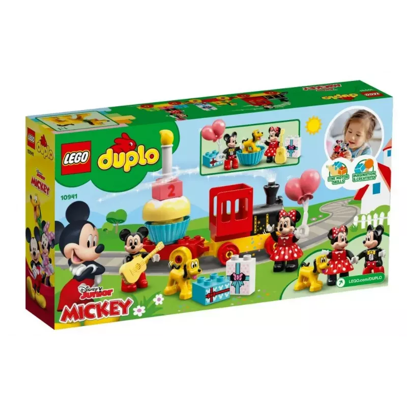 LEGO DUPLO Set 10941 Cumpleaños de Mickey y Minnie – figuras DUPLO, 22 piezas, para niños a partir de 2 años