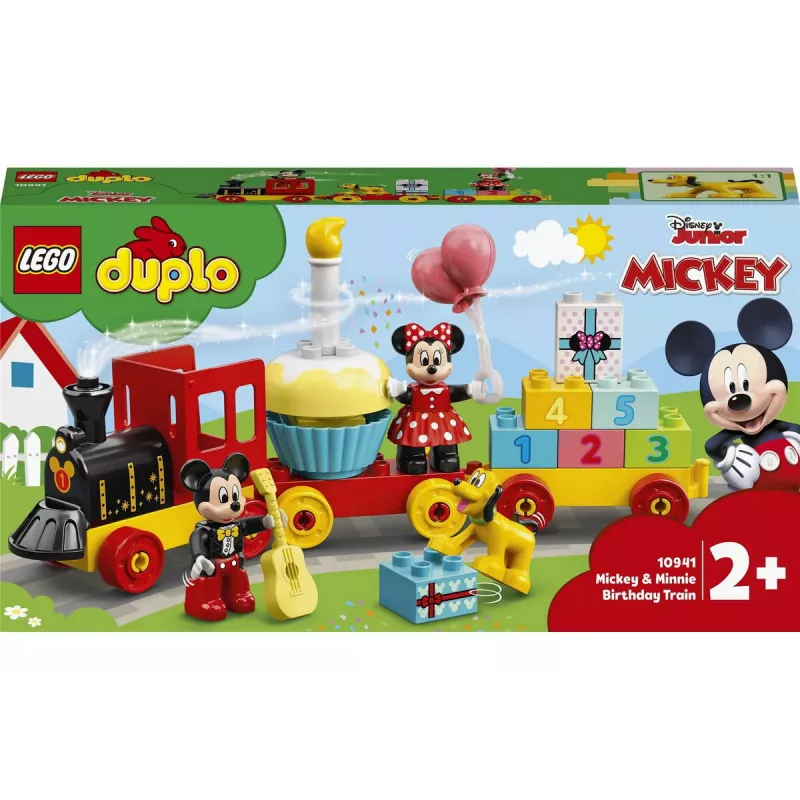 LEGO DUPLO Set 10941 Cumpleaños de Mickey y Minnie – figuras DUPLO, 22 piezas, para niños a partir de 2 años