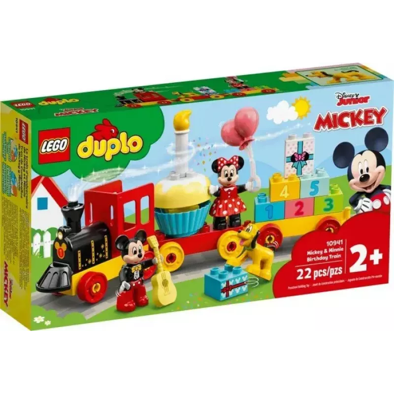 LEGO DUPLO Set 10941 Cumpleaños de Mickey y Minnie – figuras DUPLO, 22 piezas, para niños a partir de 2 años
