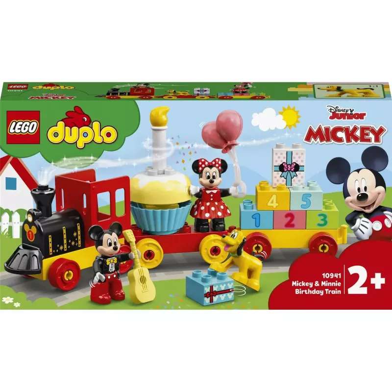 LEGO DUPLO Set 10941 Cumpleaños de Mickey y Minnie – figuras DUPLO, 22 piezas, para niños a partir de 2 años