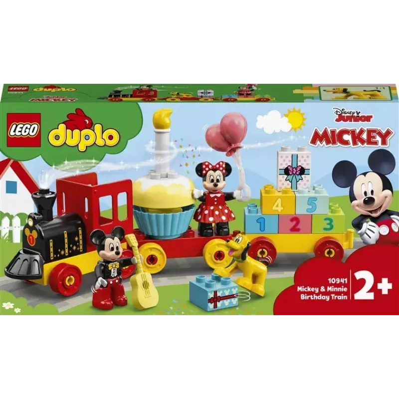 LEGO DUPLO Set 10941 Cumpleaños de Mickey y Minnie – figuras DUPLO, 22 piezas, para niños a partir de 2 años