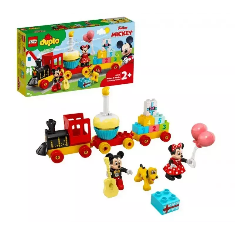 LEGO DUPLO Set 10941 Cumpleaños de Mickey y Minnie – figuras DUPLO, 22 piezas, para niños a partir de 2 años