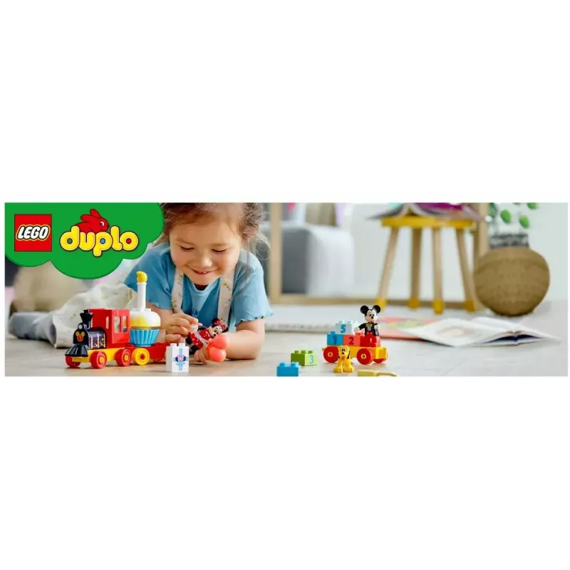 LEGO DUPLO Set 10941 Cumpleaños de Mickey y Minnie – figuras DUPLO, 22 piezas, para niños a partir de 2 años
