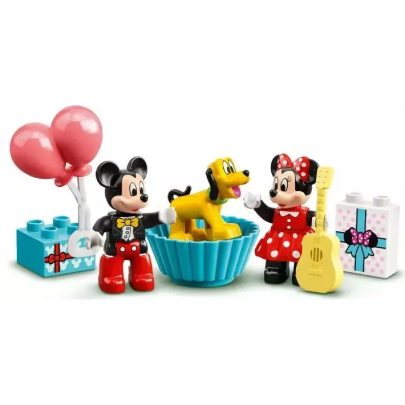 LEGO DUPLO Set 10941 Cumpleaños de Mickey y Minnie – figuras DUPLO, 22 piezas, para niños a partir de 2 años