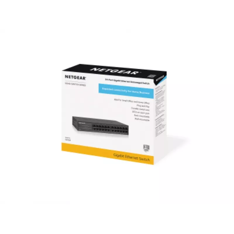 NETGEAR GS324 Switch Ethernet Gigabit no gestionado (10/100/1000) Negro