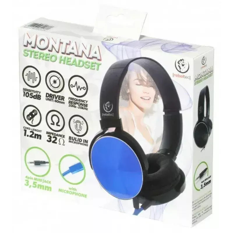 Auriculares estéreo Rebeltec MONTANA BLU
