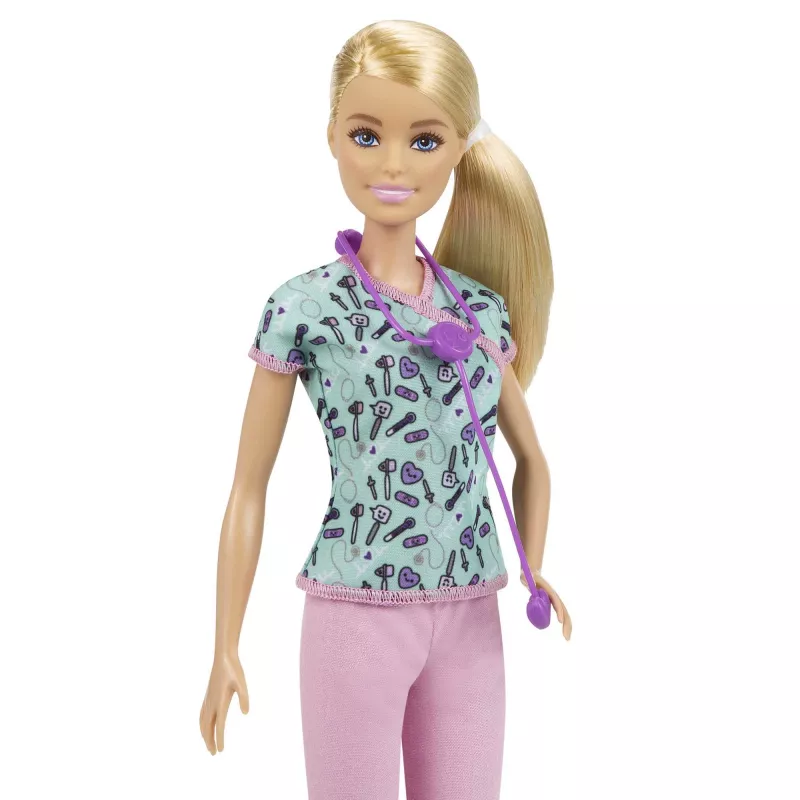 Muñeca Barbie enfermera con bata, ropa y accesorios, muñeca de moda, femenino, 3 año(s), niñas, 304,8 mm, 120 g