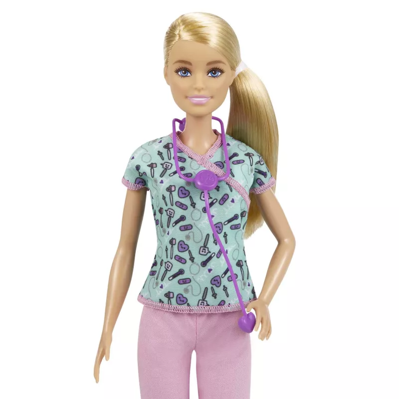 Muñeca Barbie enfermera con bata, ropa y accesorios, muñeca de moda, femenino, 3 año(s), niñas, 304,8 mm, 120 g
