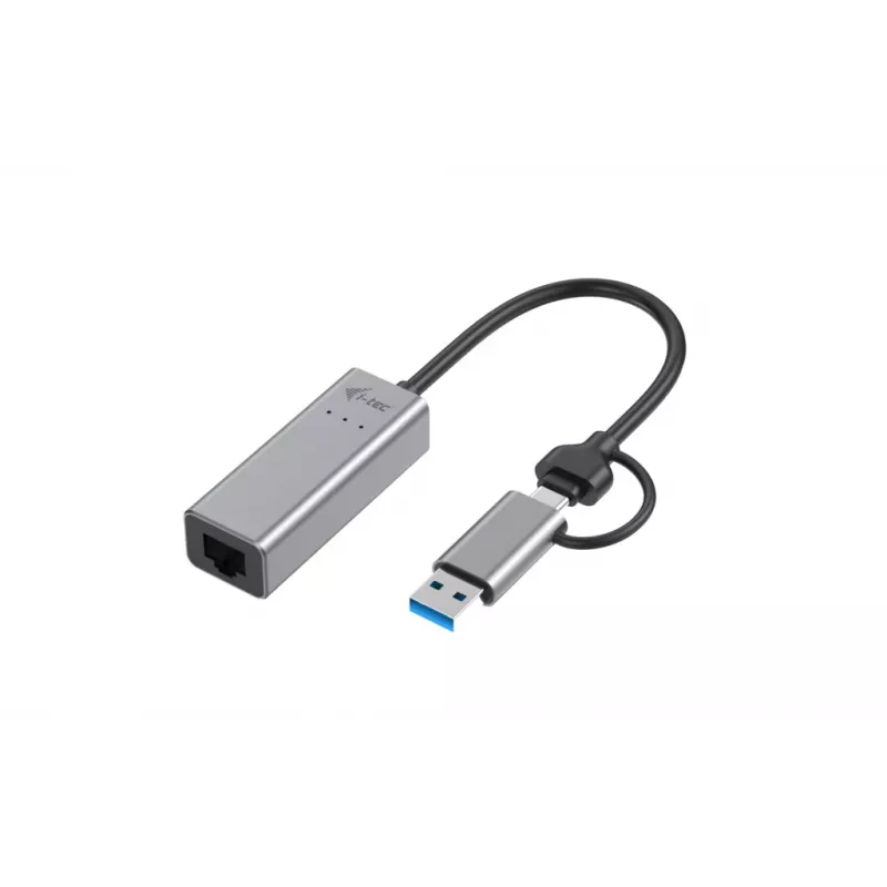 Adaptador i-tec Metal USB-C/USB-A 2.5Gbps Ethernet, cableado, USB Type-A/USB Type-C, Ethernet, 2500 Mbit/s, gris