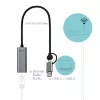 Adaptador i-tec Metal USB-C/USB-A 2.5Gbps Ethernet, cableado, USB Type-A/USB Type-C, Ethernet, 2500 Mbit/s, gris