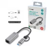 Adaptador i-tec Metal USB-C/USB-A 2.5Gbps Ethernet, cableado, USB Type-A/USB Type-C, Ethernet, 2500 Mbit/s, gris