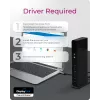 ICY BOX IB-DK2251AC cableado USB 3.2 Gen 2 (3.1 Gen 2) Type-A negro