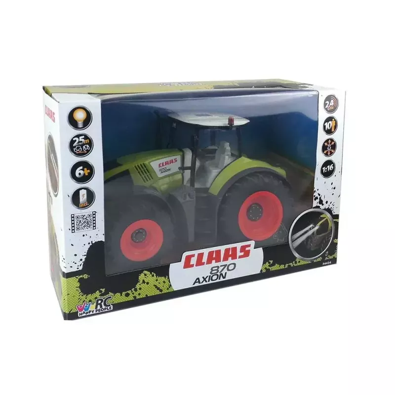 Happy People Claas Axion 870 RC tractor 34424, escala 1:16, verde